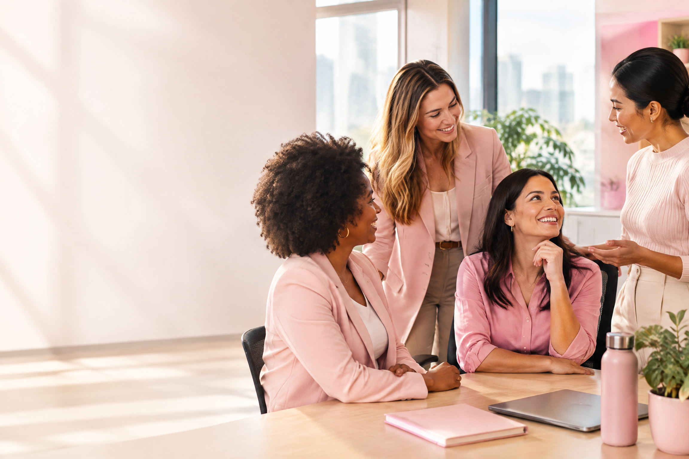 Outubro Rosa nas empresas: mulheres em conversa de apoio sobre saúde e conscientização